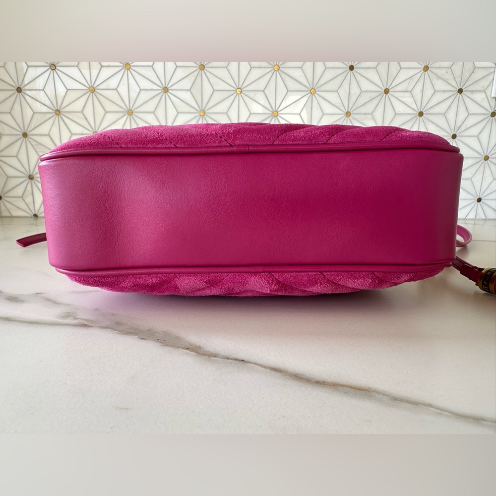 Yves Saint Laurent Lou Camera Bag in Pink Suede/Leather, EUC - Picture 8 of 15